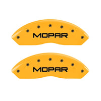 MGP 2 Caliper Covers Engraved Front Mopar Yellow Finish Black Char 2006 Jeep Wrangler