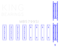 King Engine Bearings Subaru FA20/ Toyota 4U-GSE/ O/S Housing .005in (Size 0.75) Main Bearing Set