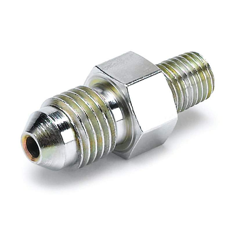 Autometer Fitting Adapter -4AN Male to 1/16in NPT Male for Ford Fuel Rail