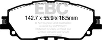 EBC 2019+ Lexus ES300H 2.5L Hybrid Yellowstuff Front Brake Pads