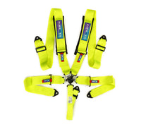 NRG SFI 16.1 5Pt 3 Inch Seat Belt Harness with Pads / Cam Lock - Neon Green