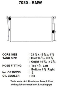 CSF BMW 2 Series (F22/F23) / BMW 3 Series (F30/F31/F34) / BMW 4 Series (F32/F33/F36) M/T Radiator