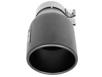 aFe MACH Force-Xp 3in 304 SS Metallic Black Exhaust Tip 3in In x 4-1/2in Out x 9in L Clamp-On Right