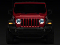 Raxiom 18-23 Jeep Wrangler JL Axial Series 9-In Angel Eye LED Headlights- Black Housing (Clear Lens)