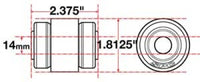 SPC Performance Flex Joint xAxis Jeep JK Rear UCA 14mm X 2 X 1.8125