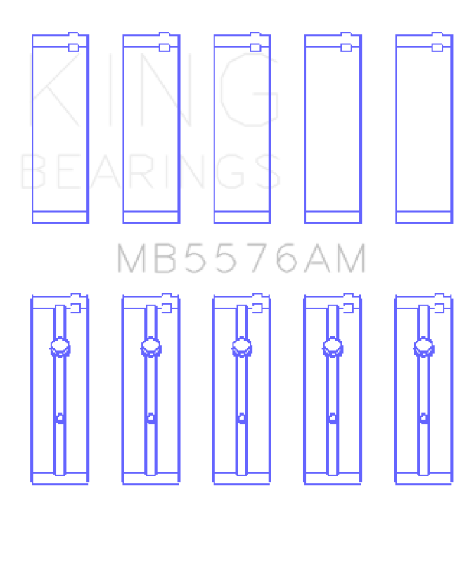 King Engine Bearings Ford J4B/J4C (Size +0.75mm) Main Bearing Set