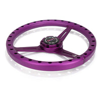 NRG Aluminum Steering Wheel 330mm - Extra Light - Ergonomic Grip - Anadized Purple