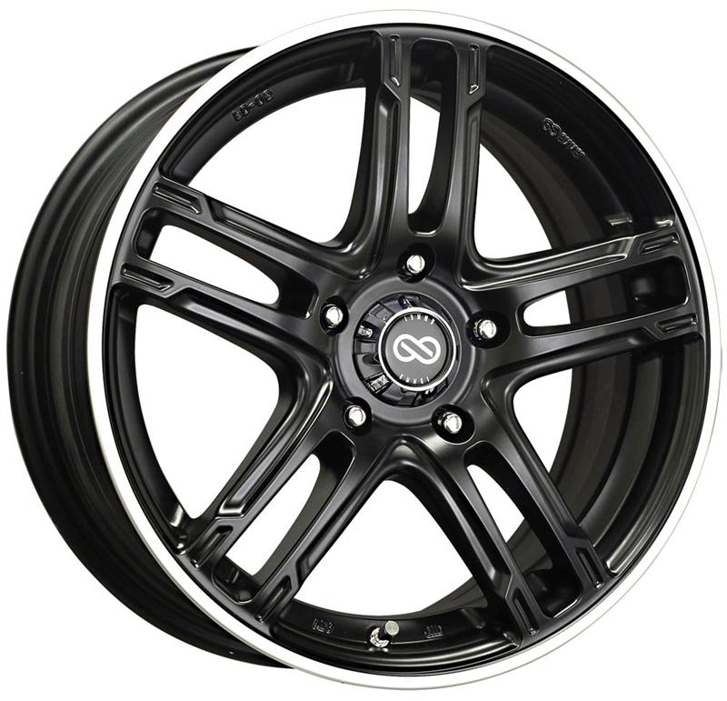 Enkei FD-05 17X7 5x112 50mm Offset 72.62mm Bore Black Machined Wheel (MOQ 40)