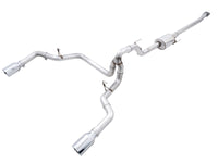 AWE Tuning 0FG 21+ Ford F150 Dual Split Rear Exhaust - 5in Chrome Silver Tips