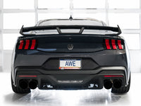 AWE 2024 Ford Mustang Dark Horse S650 RWD Track Edition Cat-Back Exhaust w/ Quad Diamond Black Tips