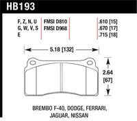 Hawk 09-11 Nissan GT-R Blue 9012 Race Rear Brake Pads