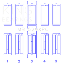 King Engine Bearings Ford 260CI/289CI/302 5.0L Windsor Coated Crankshaft Main Bearing Set