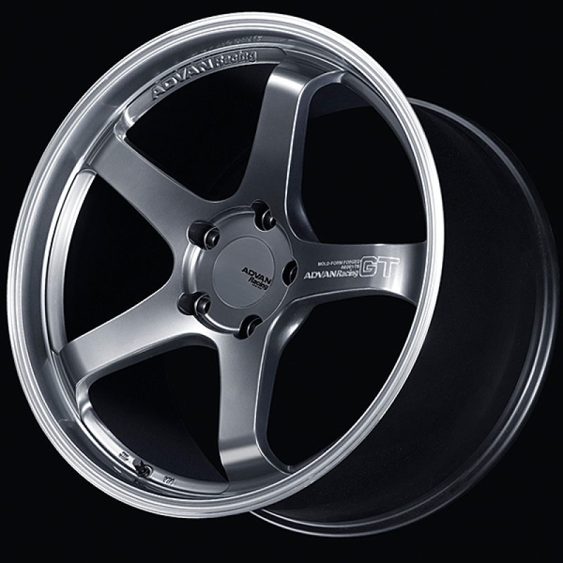 Advan GT for Porsche 19x8.5 / +50 Offset / 5x130 / 71.6mm Bore / Machining and Hyper Platinum Black