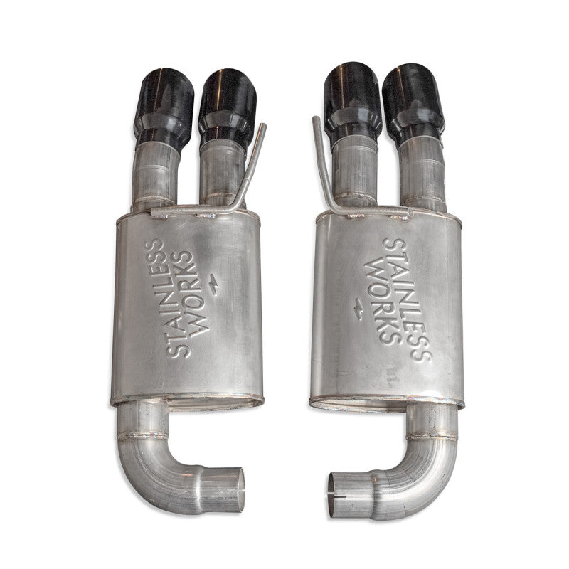 Stainless Works 18-21 Mustang GT Axle Back Legend Exhaust - Black Tips