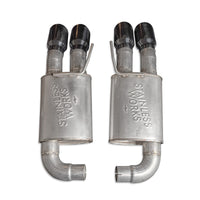 Stainless Works 18-21 Mustang GT Axle Back Legend Exhaust - Black Tips