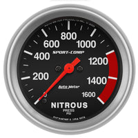 AutoMeter Gauge Nitrous Press 2-5/8in. 1600PSI Digital Stepper Motor Sport-Comp