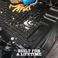 Husky Liners 14-15 Toyota Tundra Double Cab Pickup Weatherbeater Black 2nd Seat Floor Liners