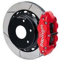 Wilwood 03-08 Audi A4 FNSL4R Rear Big Brake Kit 12.88in Slotted Rotor - Red
