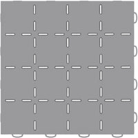 WeatherTech TechFloor 12in x 12in Solid Floor Tile w/ Raised Squares - Grey