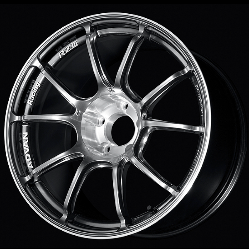 Advan RZIII 18x9.0 / +35 Offset / 5x114.3 BC / 73mm Bore / Hyper Platinum Black & Diamond Cut