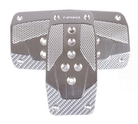NRG Aluminum Sport Pedal A/T - Gunmetal w/Silver Carbon
