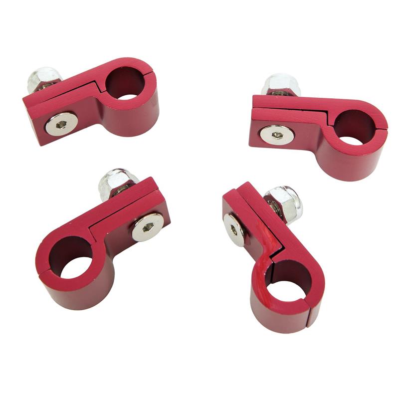 Russell Line Clamp For -8 Tubing Red Anodize (3 Pack)