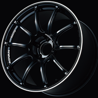 Advan RZII 16x7.0 / +48 Offset / 5x100 / 63mm Bore / Racing Gloss Black and Ring