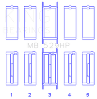 King Engine Bearings Ford 302 5.0L Windsor (Size STDX) Main Bearing Set