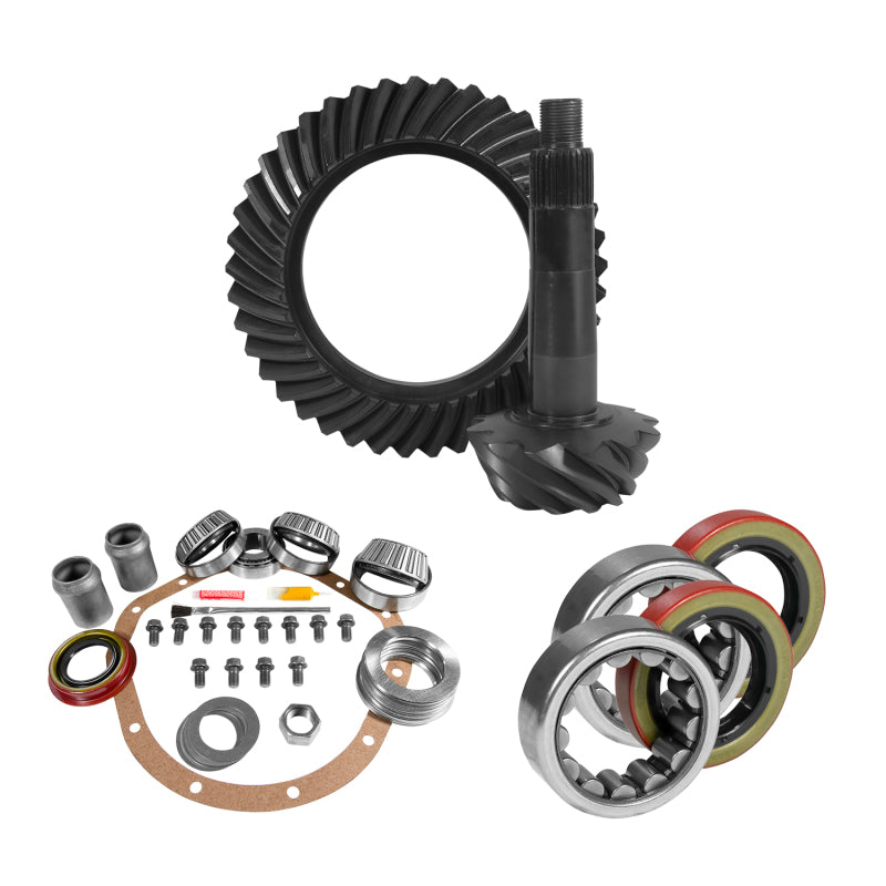 Yukon Gear 8.875in GM 12T 4.11 Rear Ring & Pinion Install Kit Axle Bearings and Seals