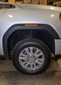 Wehrli 2020+ GMC 2500/3500HD Fender Flare Marker Light Delete Kit w/Logo - Fine Texture Black