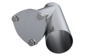 QTP 3in Weld-On QTEC Exhaust Cutout Y-Pipe