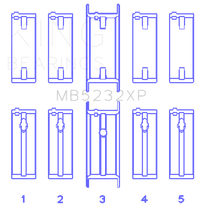 King Engine Bearings Nissan CA16DET/CA18DET/CA20ET (Size .026) Performance Main Bearing Set