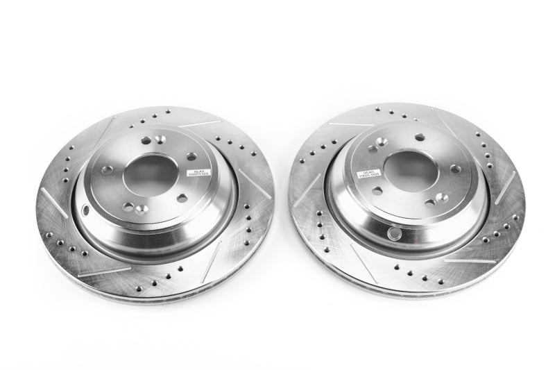 Power Stop 11-16 Hyundai Equus Rear Evolution Drilled & Slotted Rotors - Pair