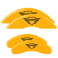 MGP 4 Caliper Covers Engraved Front & Rear MGP Yellow Finish Black Characters 02-05 Ford Explorer