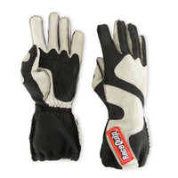 RaceQuip SFI-5 Gray/Black 2XL Outseam w/ Closure Glove