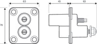 Hella Jump Start Zinc Coated Terminal