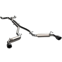 QTP 2014-2015 Chevrolet Camaro SS 6.2L QTP AR3 Cat Back Black Tips