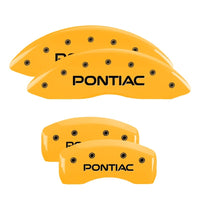 MGP 4 Caliper Covers Engraved Front & Rear Pontiac Yellow Finish Black Char 2005 Pontiac GTO