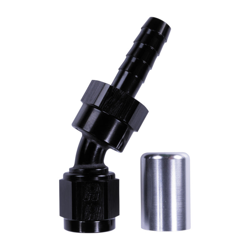 Russell 6AN ProClassic Crimp 30 Degree Hose End - Black