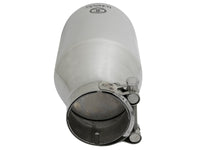 aFe Takeda 304 Stainless Steel Clamp-On Exhaust Tip 2.5in. Inlet / 4.5in. Outlet / 9in. L - Polished