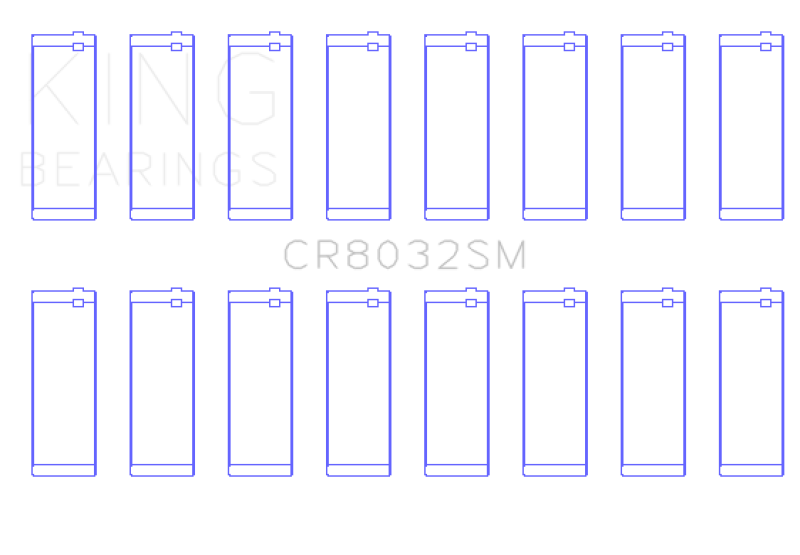 King Engine Bearings Chrysler 345/ 370 16V (Size 0.25) Connecting Rod Bearing Set