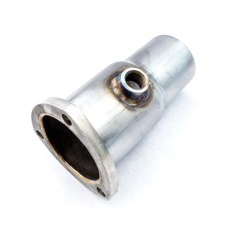 Stainless Works Collector Adapter 3-Bolt 3-1/2in OD Tubing 3-1/2in OD Outlet