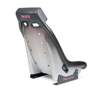 NRG GT Retro Bucket Seat - Black PVC Leather Black Stitching Multicolor Fiberglass Back w/ Glitter
