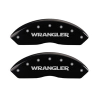MGP Front set 2 Caliper Covers Engraved Front WRANGLER Black finish silver ch