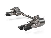 Akrapovic 2024+ Porsche Panamera Slip-On Line (Titanium) w/ Carbon Tips: Requires V6 or V8 fit kit
