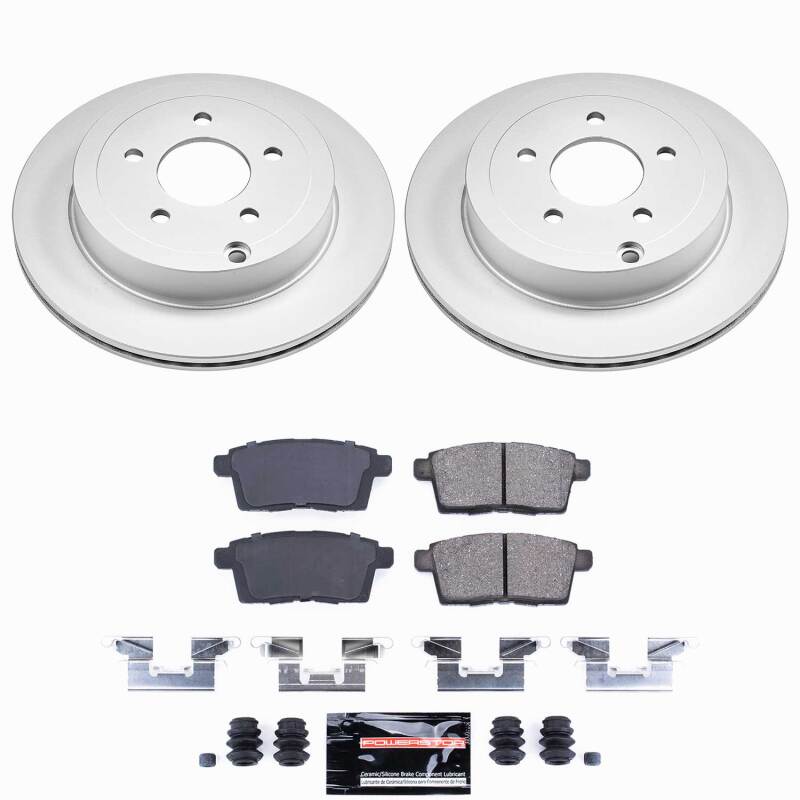 Power Stop 07-10 Ford Edge Rear Z23 Coated Brake Kit