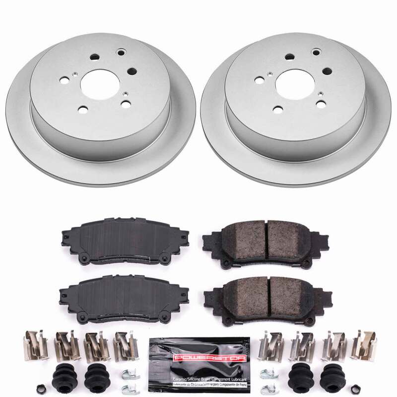 Power Stop 10-15 Lexus RX350 Rear Z23 Coated Brake Kit