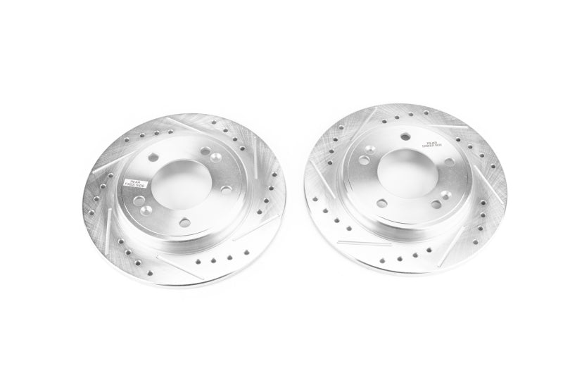 Power Stop 17-19 Hyundai Ioniq Rear Evolution Drilled & Slotted Rotors - Pair