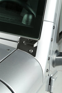 Rugged Ridge 07-18 Jeep Wrangler JK Textured Black Windshield Aux. Light Mounting Brackets