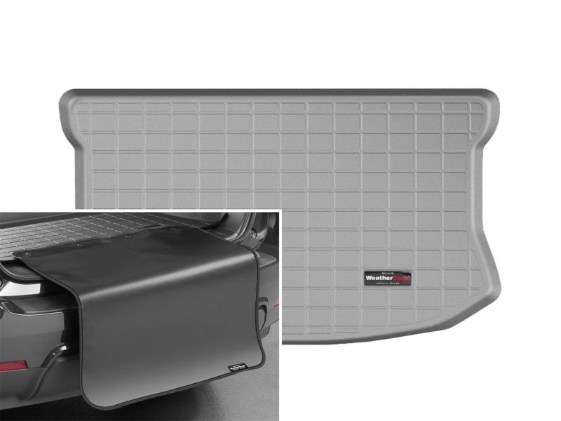 WeatherTech 2012+ Toyota Prius C Cargo Liners w/ Bumper Protector - Grey